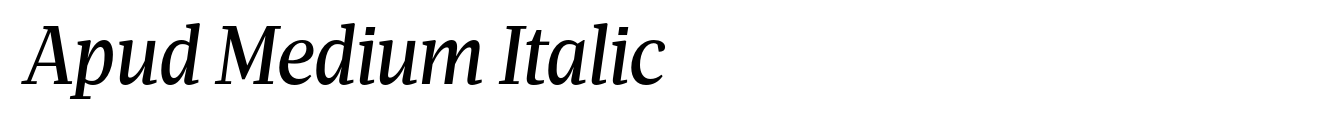 Apud Medium Italic